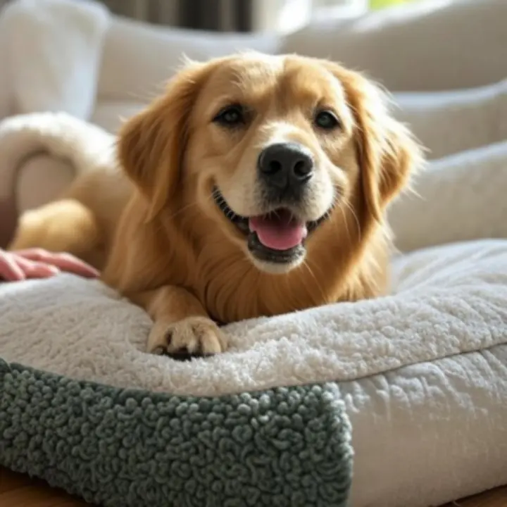 Radosny pies bawiący się w domu z akcesoriami z PawMarketPL