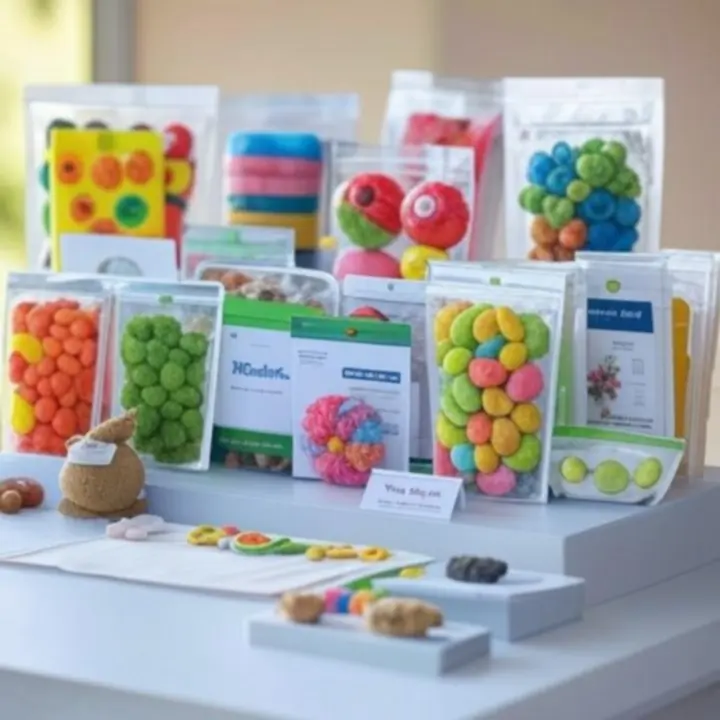 Nowe produkty dla zwierząt wyeksponowane na półce